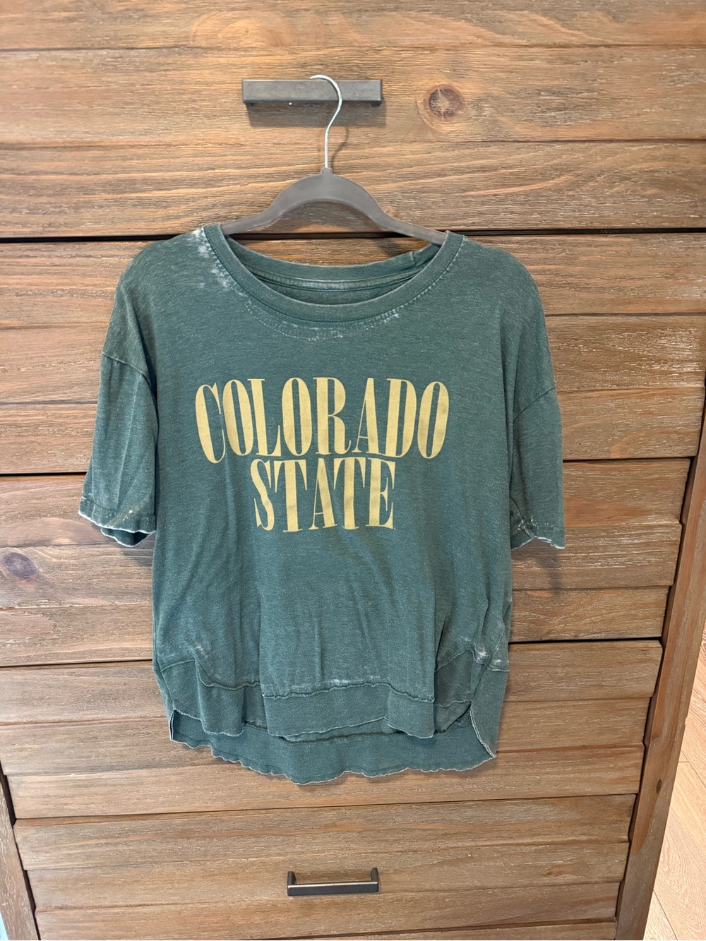 Colorado State University distressed sweatshirt tee